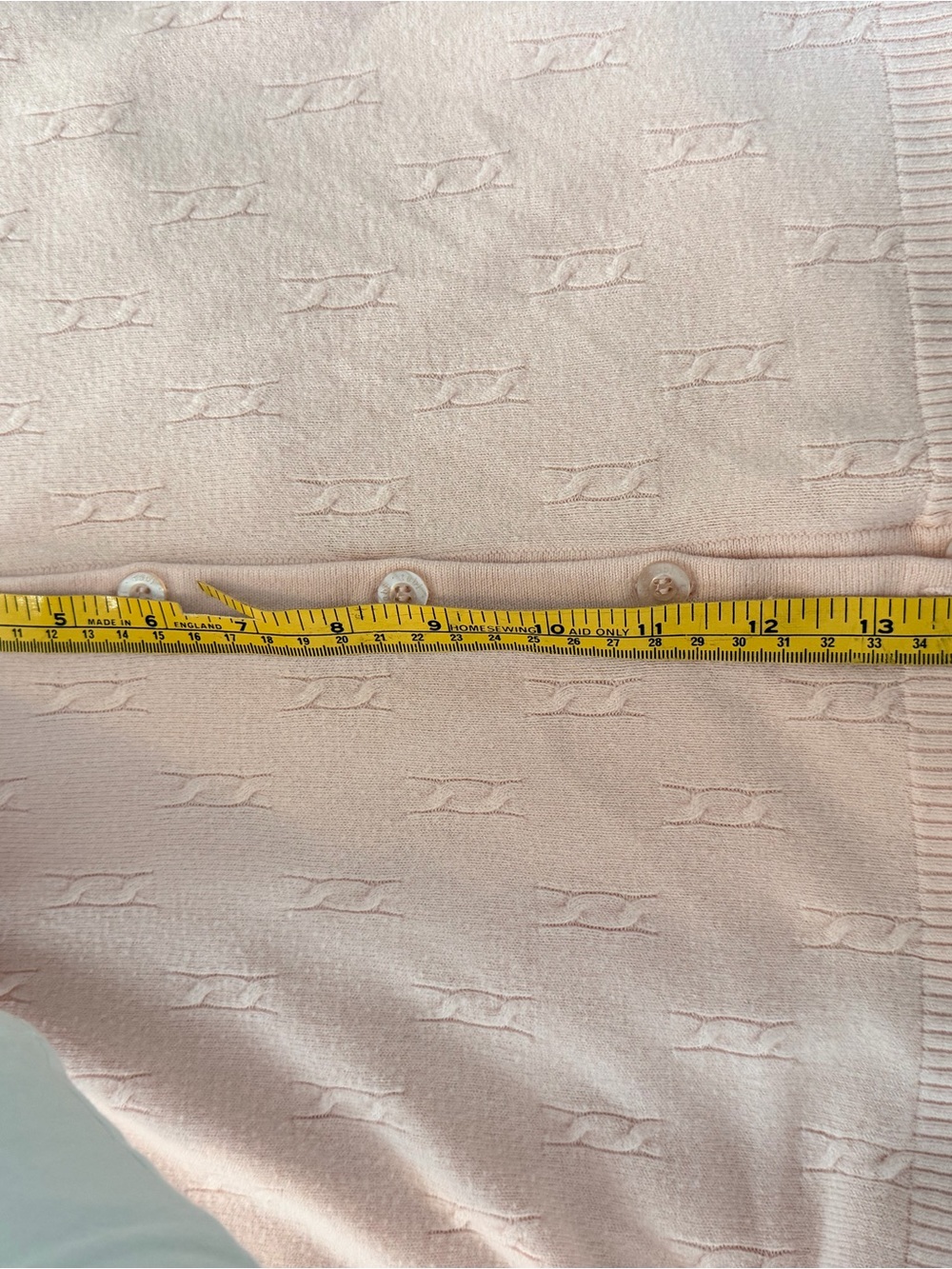Lightweight V-Neck Button Cardigan - Soft Pink - Picture 3 of 7